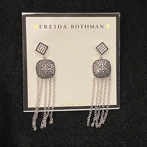 Freida Rothman Pave Fringe Drop Earrings